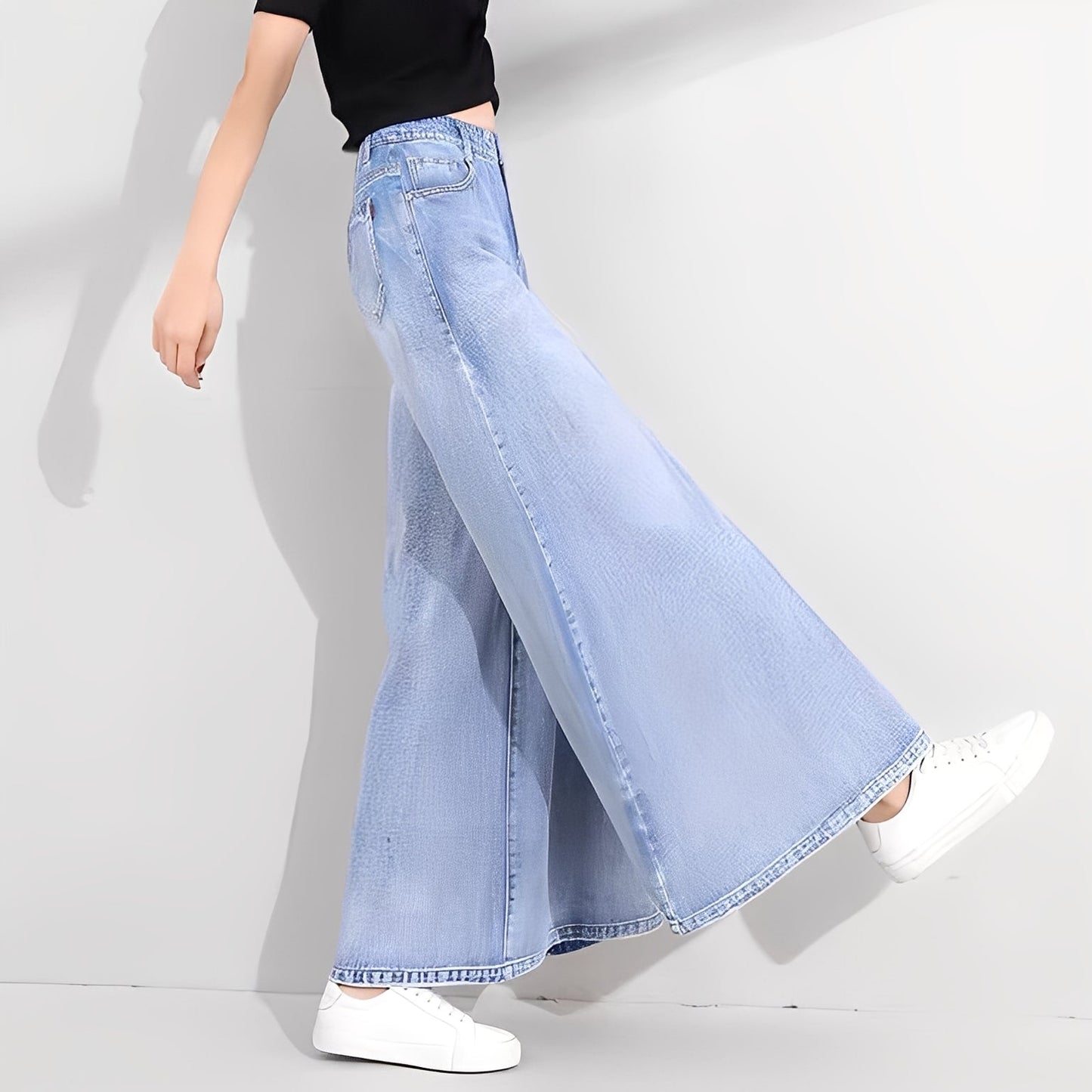 Isabelle - Jeans stilate cu picior larg pentru femei