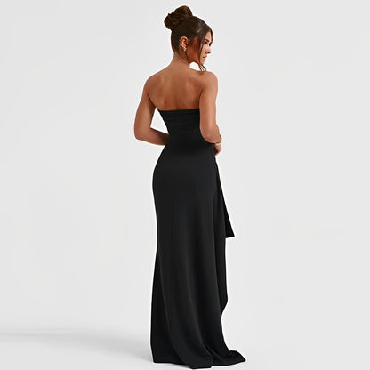 Aubree - Rochie elegantă fără spate cu slit pentru femei