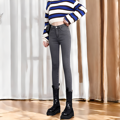 Betty - Jeans skinny termo calde pentru femei