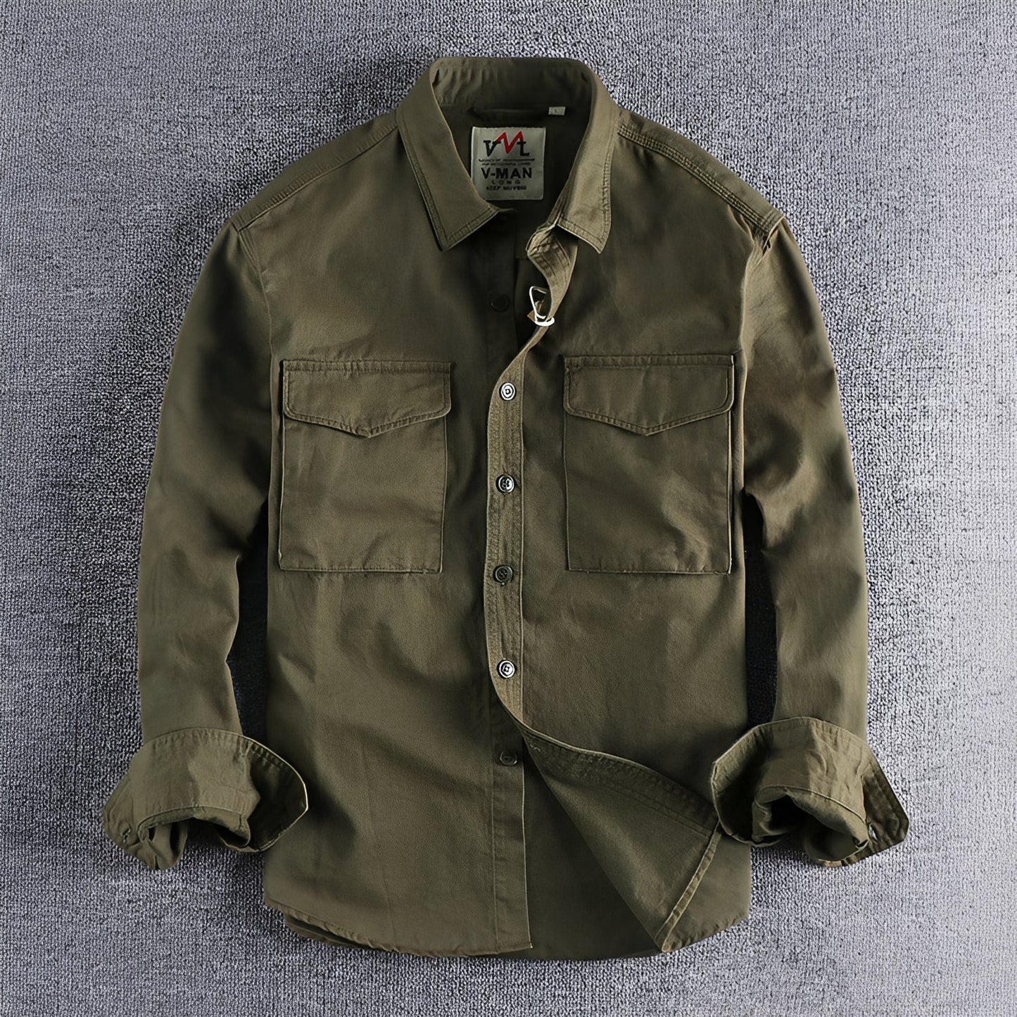 Aamiro - Cămașă casual cu mâneci lungi pentru bărbați