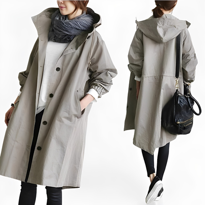 Giselle - Jachetă impermeabilă cu glugă pentru femei