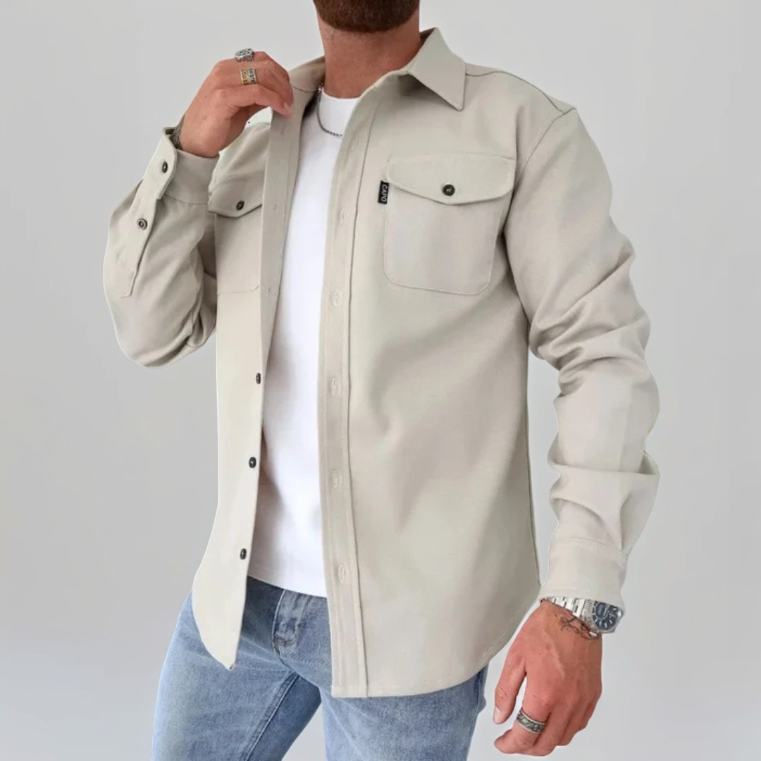 Eufed - Cămașă relaxată cu mâneci lungi pentru bărbați