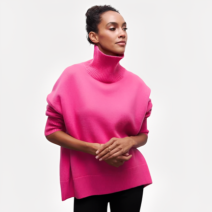 Margery - Pulover lejer cu guler înalt pentru femei