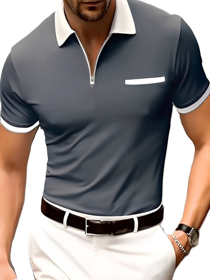 Winton - Cămașă lejeră cu fermoar pentru bărbați