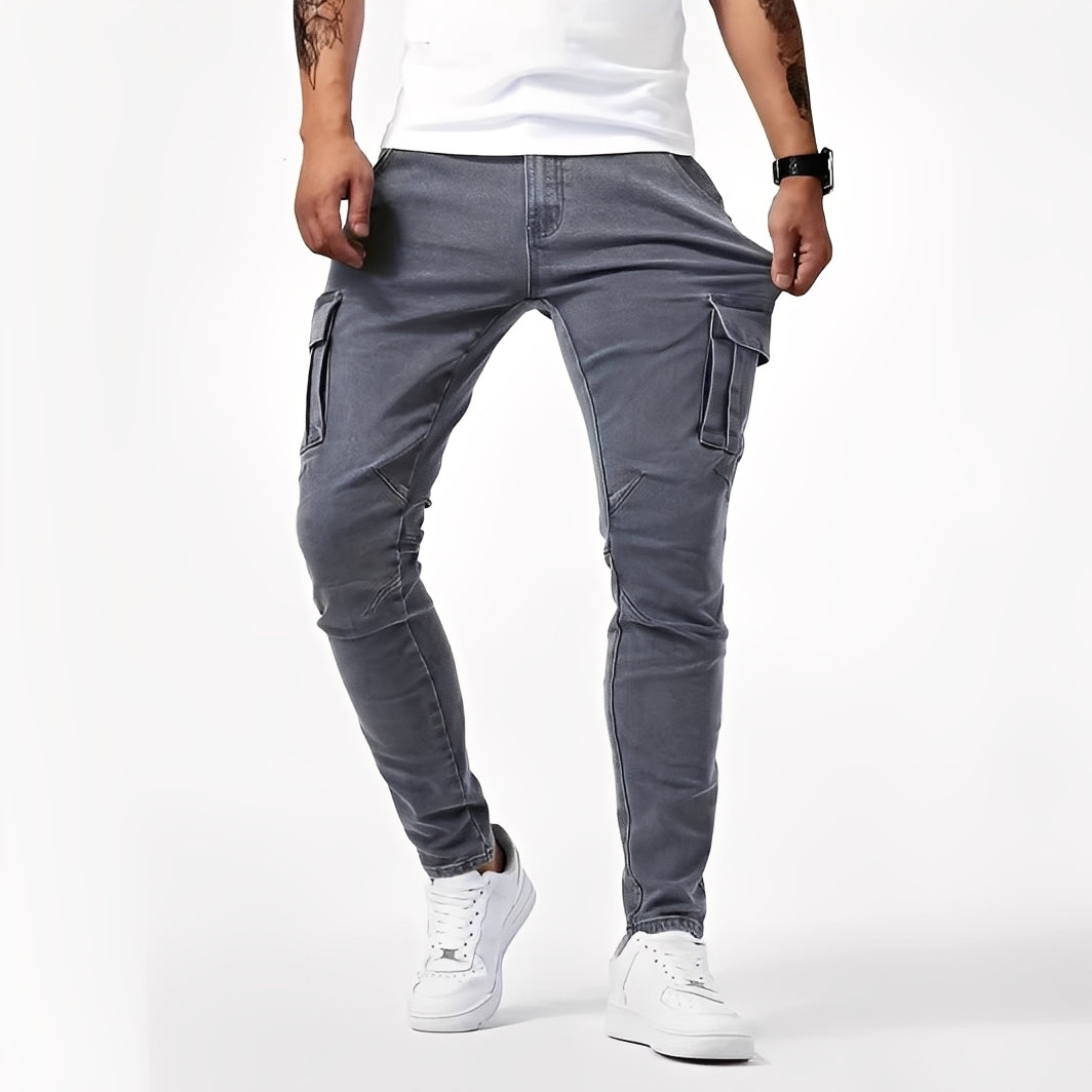 Franck - Pantalon cargo stretch confortabil pentru bărbați