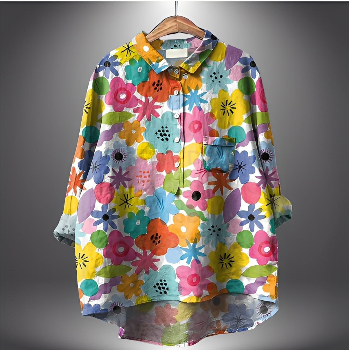 Garance - Cămașă tradițională cu mâneci lungi pentru femei