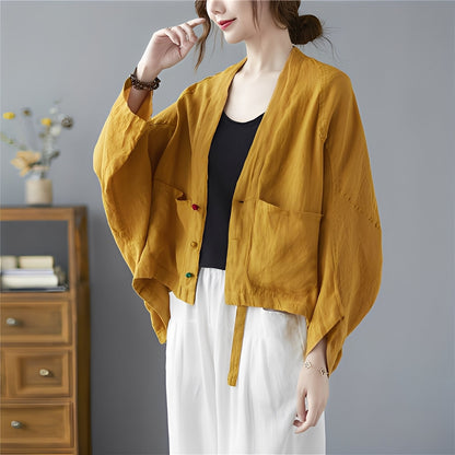 Shelia - Cardigan scurt lejer cu buzunare