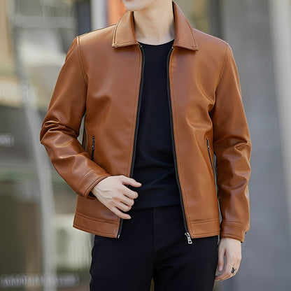 Ewan - Geacă bomber modernă din piele pentru bărbați