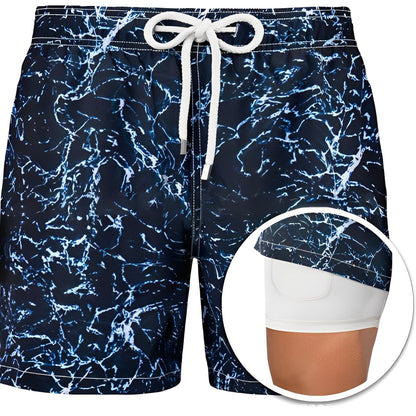 Edric - Pantaloni scurți de baie imprimați și eleganți pentru bărbați