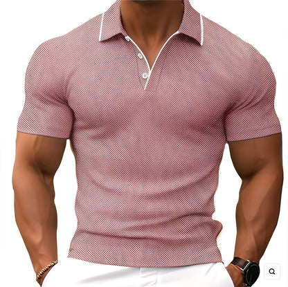 Florence - Tricou polo lejer cu nasturi pentru bărbați