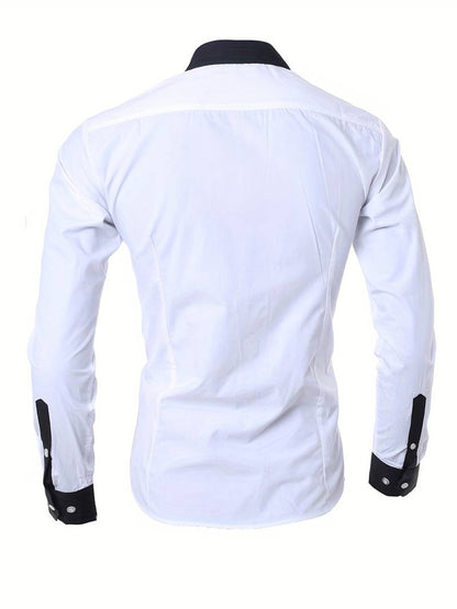Tonie – Cămașă Elegantă cu Contrast cu Croială Modernă