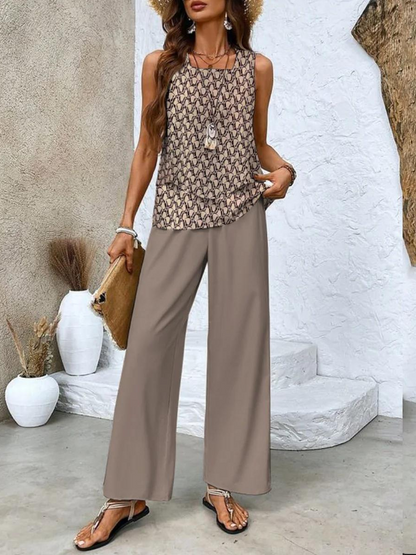Malia - Set Costum Dama Trend Fără Mâneci