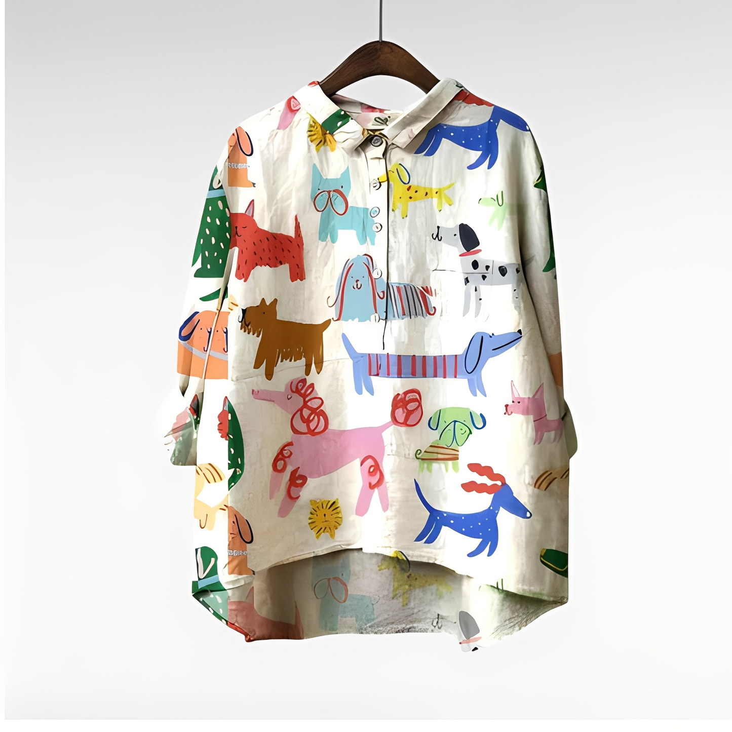 Eyden - Cămașă artistică cu mâneci lungi pentru femei