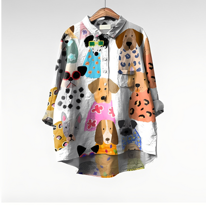 Eyden - Cămașă artistică cu mâneci lungi pentru femei