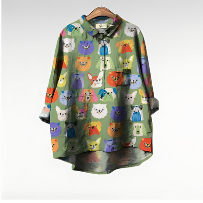 Eyden - Cămașă artistică cu mâneci lungi pentru femei