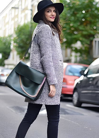 Pamelia - Mantou lung modern pentru dame