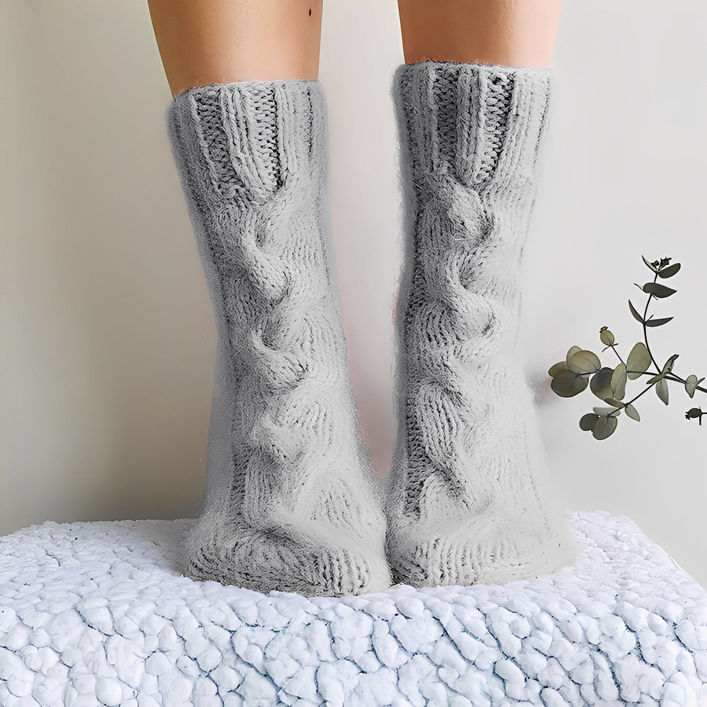 Dorothy - Șosete de lână tricotate calde pentru femei