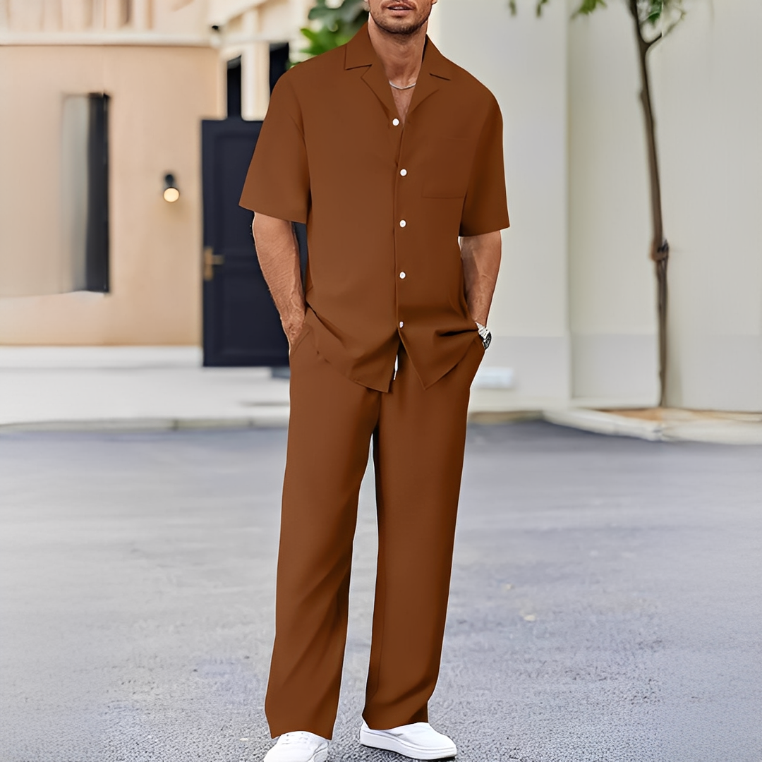 Drian - Set cămașă și pantaloni elegant pentru bărbați
