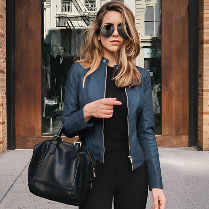 Lysiane - Jachetă de iarnă din piele, elegantă pentru femei