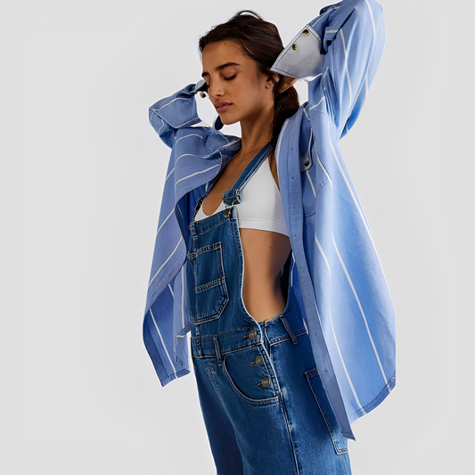 Mildred - Clasică, lejeră salopetă din blugi pentru femei