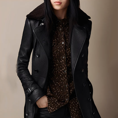 Rachael - Geacă modernă din piele sintetică pentru femei