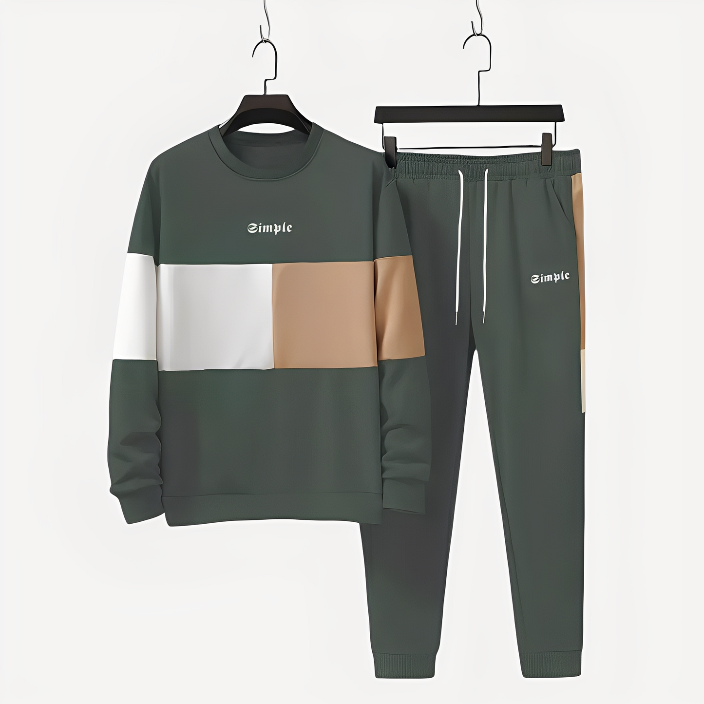 Charlton - Set sportiv elegant pentru bărbați cu design în blocuri de culoare