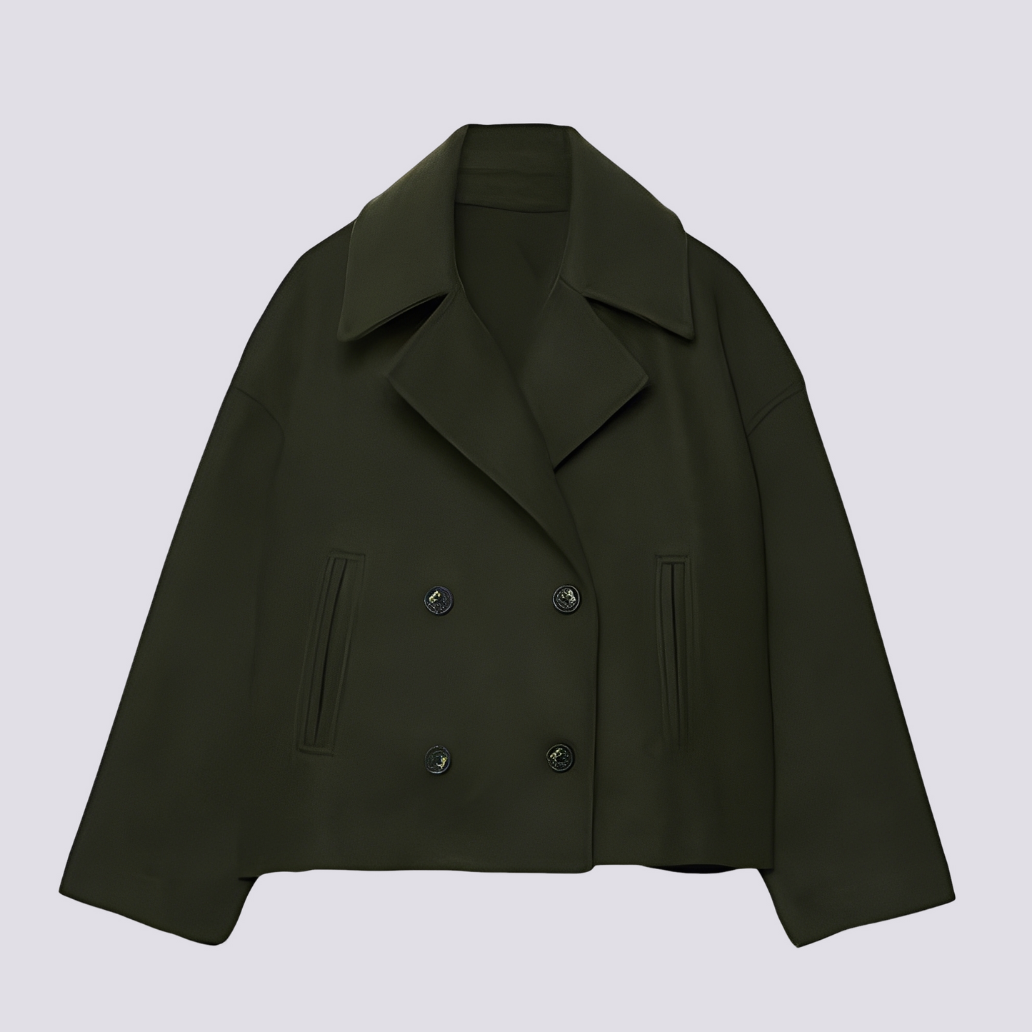 Bethney - Elegantă scurtă jachetă de lână cu guler revers pentru femei