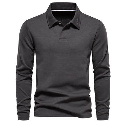Elvin - Lässiges, formelles Langarm-Poloshirt für Herren