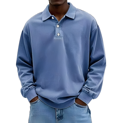 Chris - Tricou clasic gros cu mânecă lungă pentru bărbați