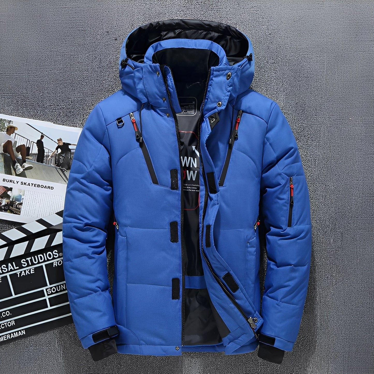 Damian - Jachetă modernă cu glugă cu mai multe buzunare pentru bărbați