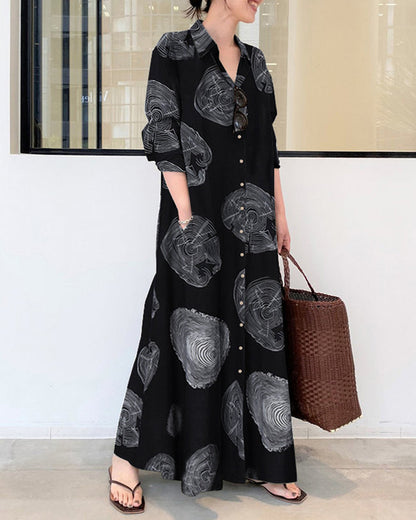 SunlitSerenity - Rochie Maxi din In