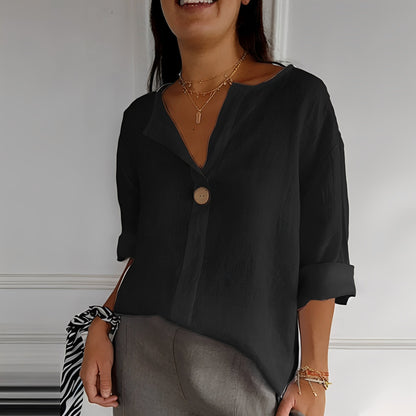 Noémie - Bluză lejeră cu decolteu în V pentru femei