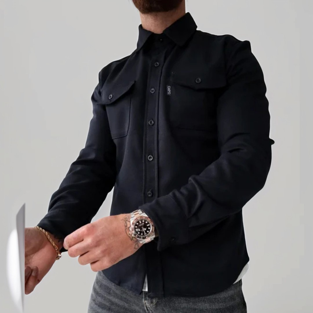 Eufed - Cămașă relaxată cu mâneci lungi pentru bărbați