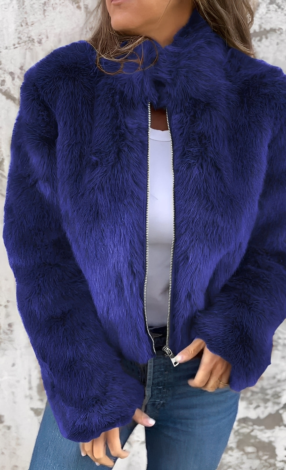 Amanda - Mantie de pluș la modă pentru femei