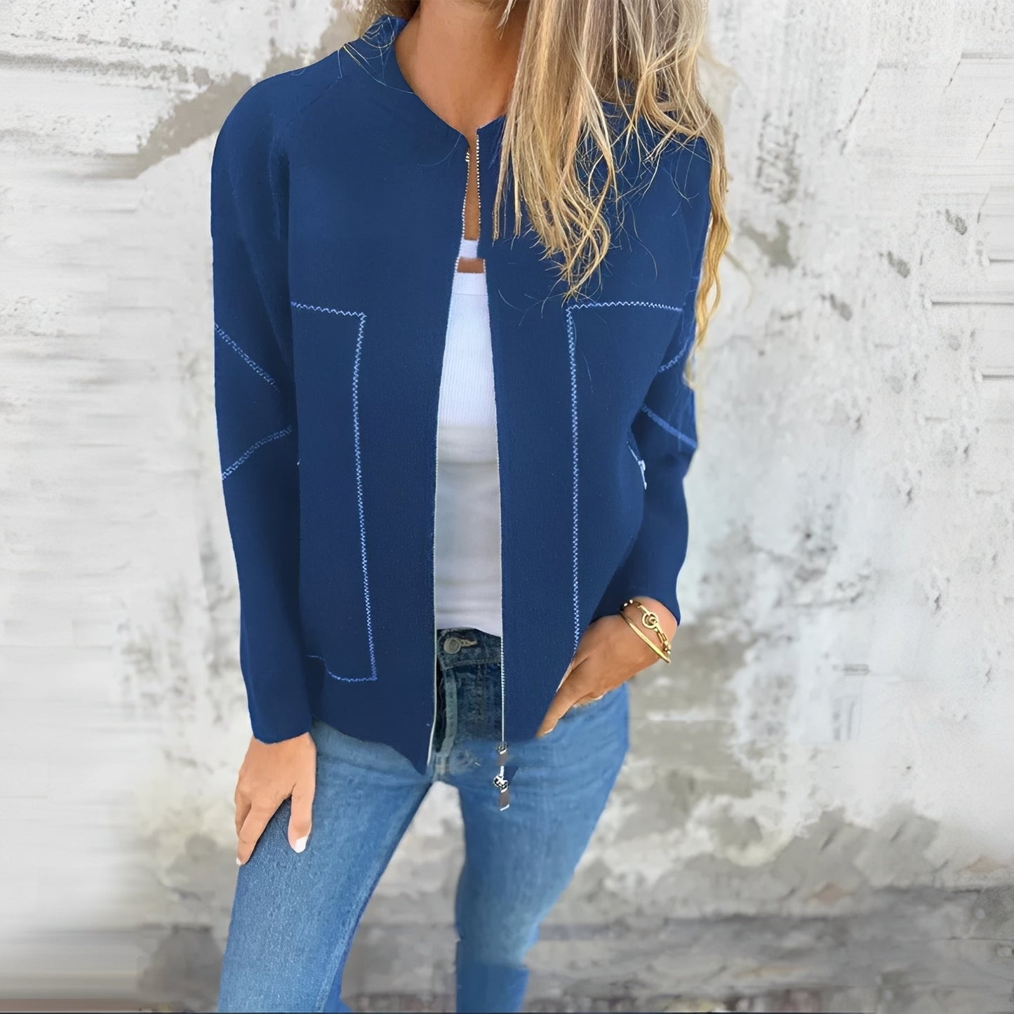 Chelsea - Jachetă stilată cu fermoar pentru dame