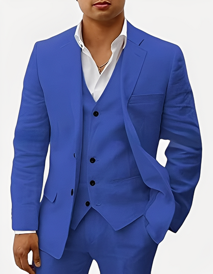 Beckham - Set elegant din in în trei piese pentru bărbați