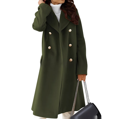 Viona - Pardesiu modern din lână dublu pentru femei