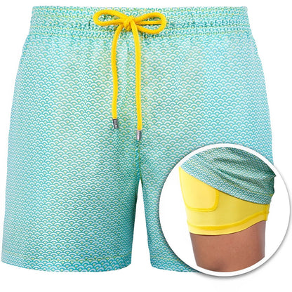 Edric - Pantaloni scurți de baie imprimați și eleganți pentru bărbați