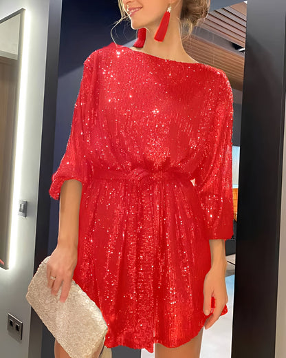 Mirabel - Rochie mini strălucitoare de petrecere pentru femei