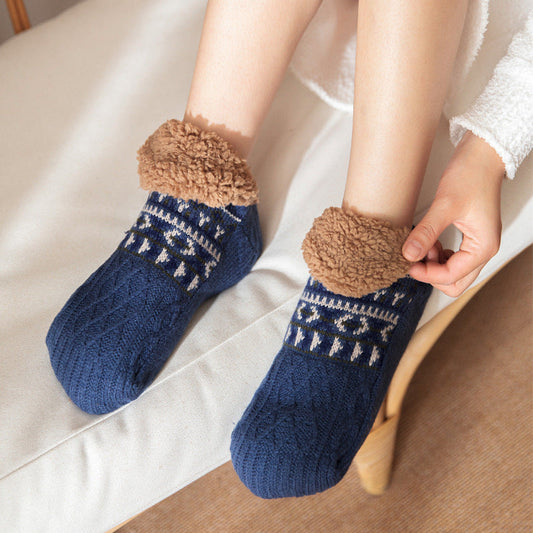 Nichole - Stilvolle, warme Anti-Rutsch-Socken für Damen