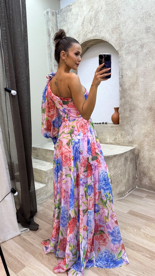 Sylvia - Rochie lejeră de umăr pentru petreceri de vară