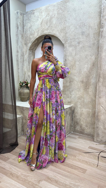 Sylvia - Rochie lejeră de umăr pentru petreceri de vară