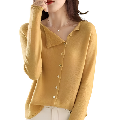 Bethanie - Lässig langärmelige Strickjacke aus Wolle