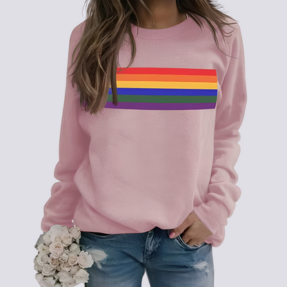 Roseann - Pulover stilat cu imprimeu colorat pentru femei