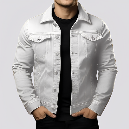 Maxwell - Geacă din jeans retro pentru bărbați din denim gros