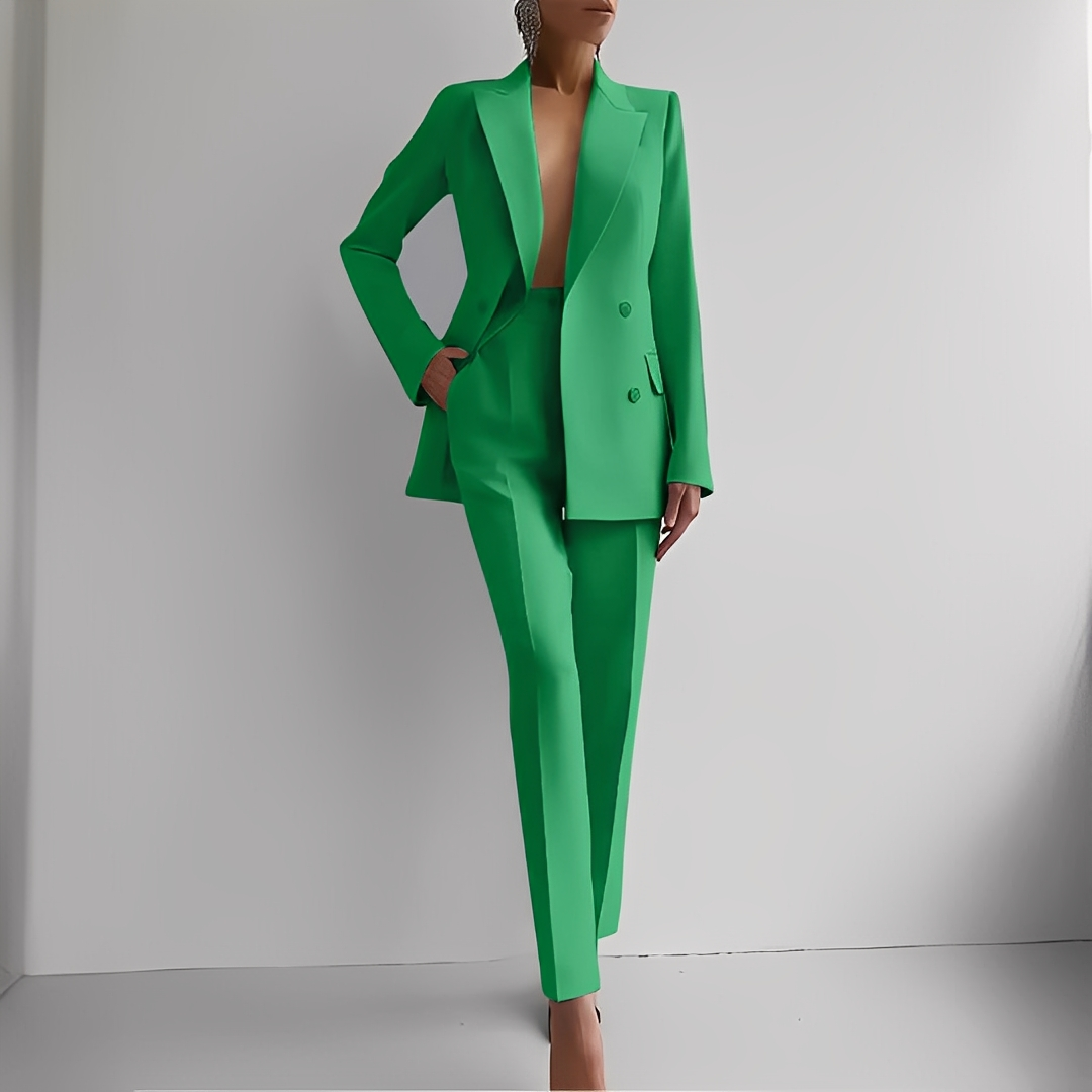 Marguerite - Set costum formal cu sacou lung pentru femei