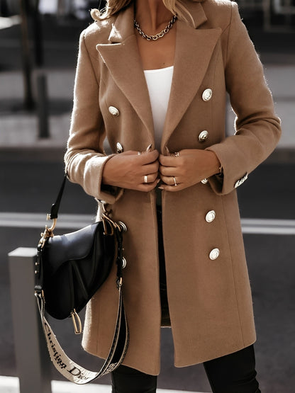 Amanda - Haină elegantă din lână cu dublu rând pentru dame
