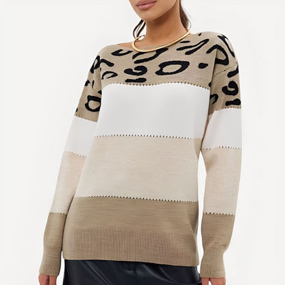 Anne - Pulover stilizat cu imprimeu pentru femei