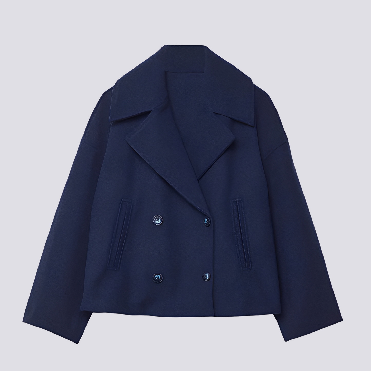 Bethney - Elegantă scurtă jachetă de lână cu guler revers pentru femei