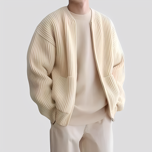 Willy - Pulover tricotat lejer cu fermoar pentru bărbați